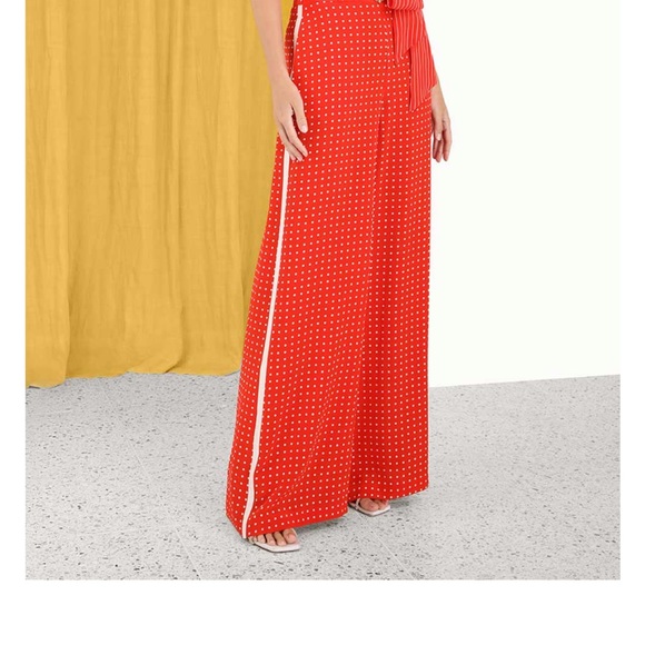 Authentic Zimmermann High Tide Resort 2023 Red Polka Dot Matching pant/top set - Picture 9 of 10